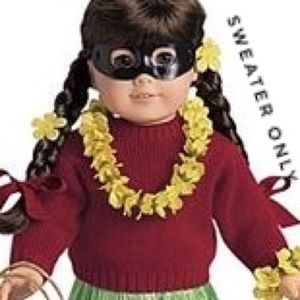 American Girl Doll Molly Red Halloween Sweater